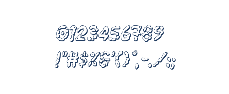 Blood Drenched 3D Italic Other Characters