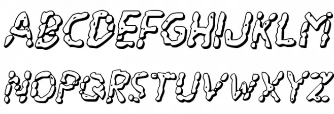 Blood Drenched 3D Italic Fonte MAIÚSCULAS