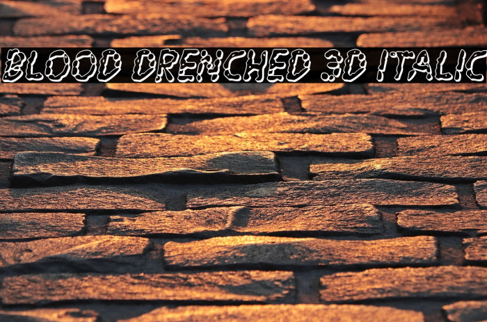Blood Drenched 3D Italic Example 3