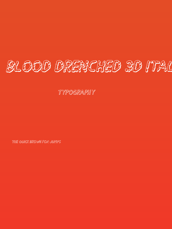Blood Drenched 3D Italic Poster