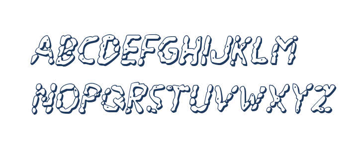 Blood Drenched 3D Italic Lowercase