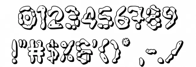 Blood Drenched 3D Font OTHER CHARS