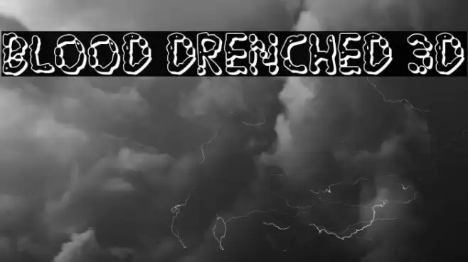 Blood Drenched 3D Font examples