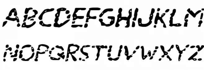 Blood Drenched Expanded Italic 字体 大写