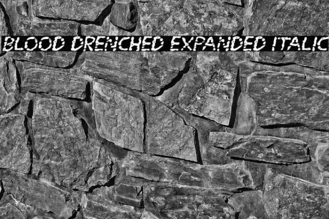 Blood Drenched Expanded Italic Font examples