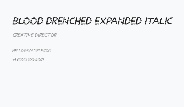Blood Drenched Expanded Italic Business Card