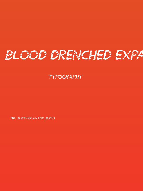 Blood Drenched Expanded Italic Poster