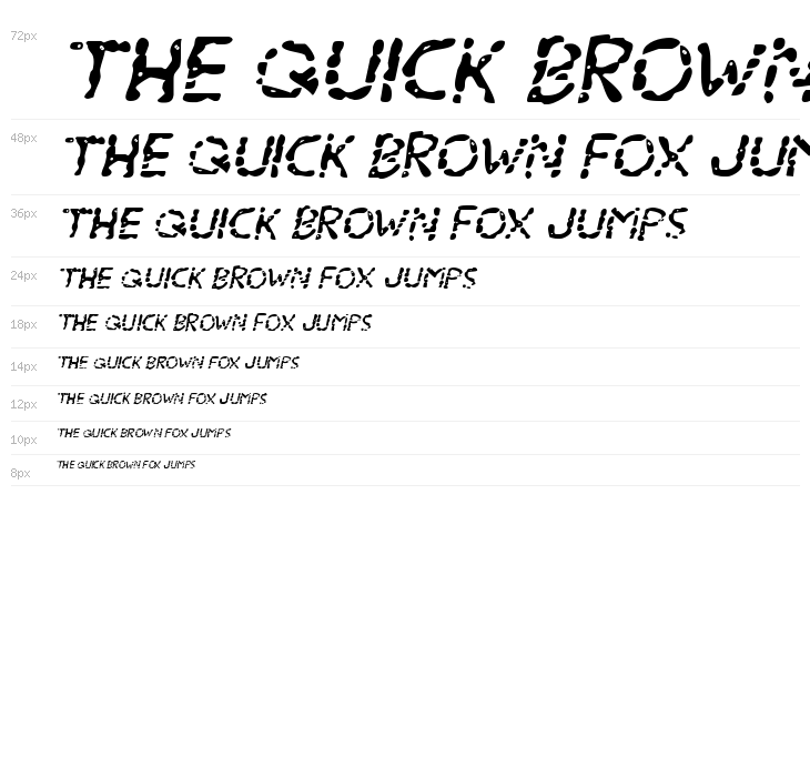 Blood Drenched Expanded Italic Waterfall