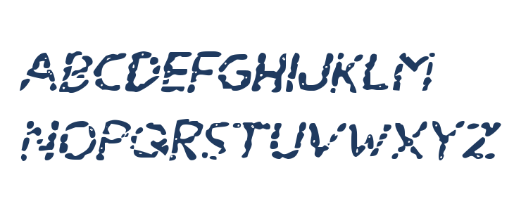 Blood Drenched Expanded Italic Lowercase