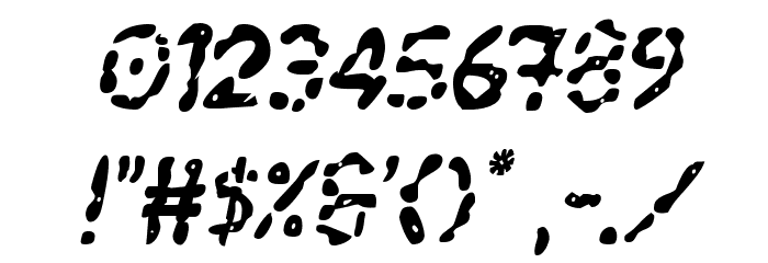 Blood Drenched Italic Font OTHER CHARS