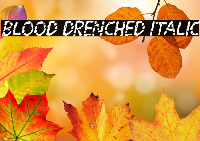 Blood Drenched Italic Example 3