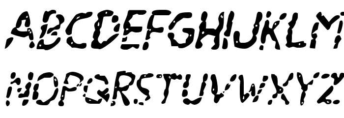 Blood Drenched Italic Font LOWERCASE