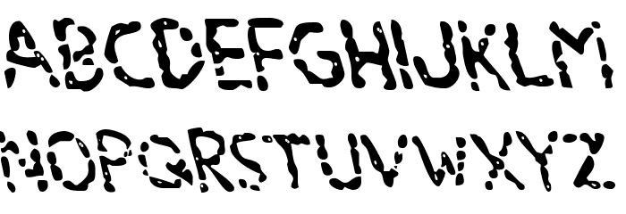 Blood Drenched Leftalic Font LOWERCASE