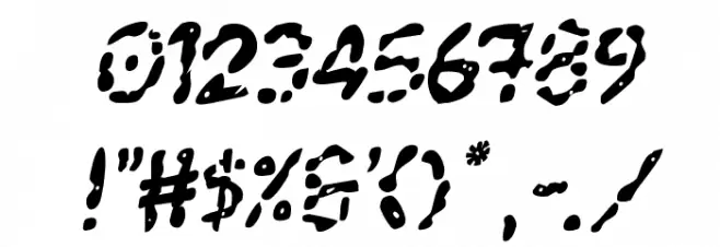 Blood Drenched Rotalic Font OTHER CHARS