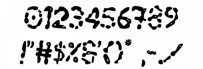 Blood Drenched Rotated 2 Font OTHER CHARS