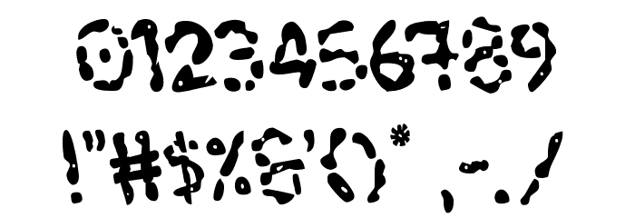 Blood Drenched Rotated Font OTHER CHARS