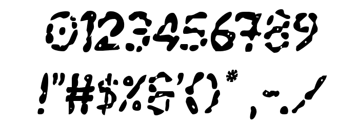Blood Drenched Semi-Italic Font OTHER CHARS