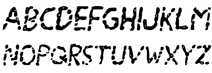 Blood Drenched Semi-Italic Font LOWERCASE