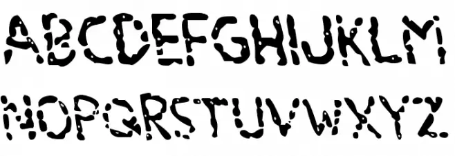 Blood Drenched Semi-Leftalic Polices MAJUSCULES