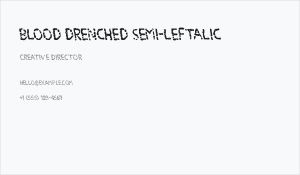 Blood Drenched Semi-Leftalic Business Card