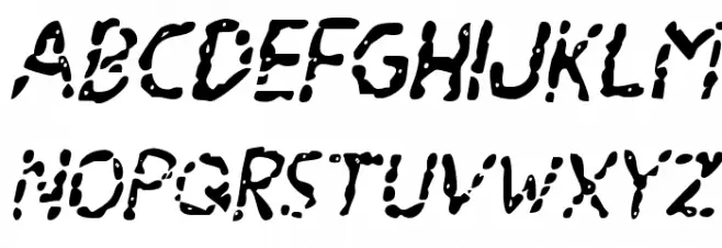 Blood Drenched Staggered Ital Polices MAJUSCULES