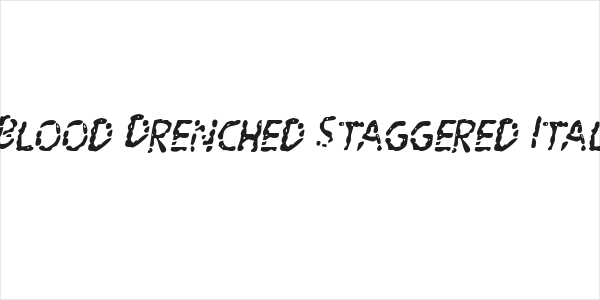 Blood Drenched Staggered Ital Logo