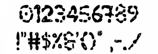 Blood Drenched Staggered Font OTHER CHARS