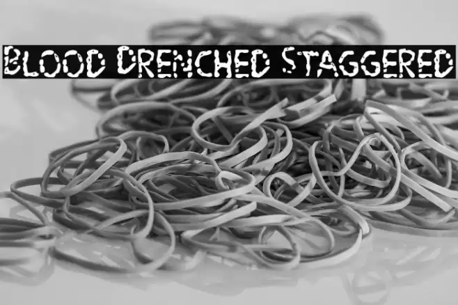 Blood Drenched Staggered Font examples