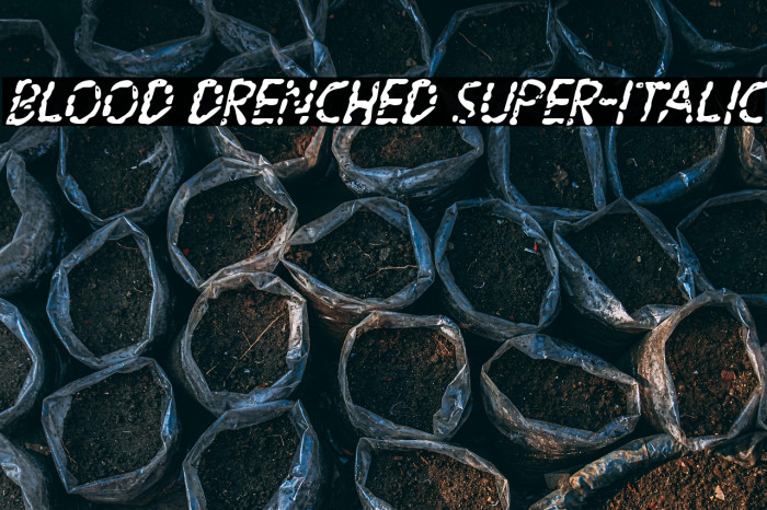 Blood Drenched Super-Italic Example 2