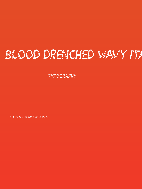 Blood Drenched Wavy Italic Poster