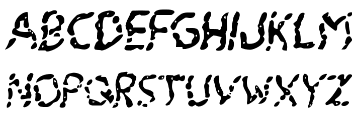 Blood Drenched Wavy Italic Font LOWERCASE