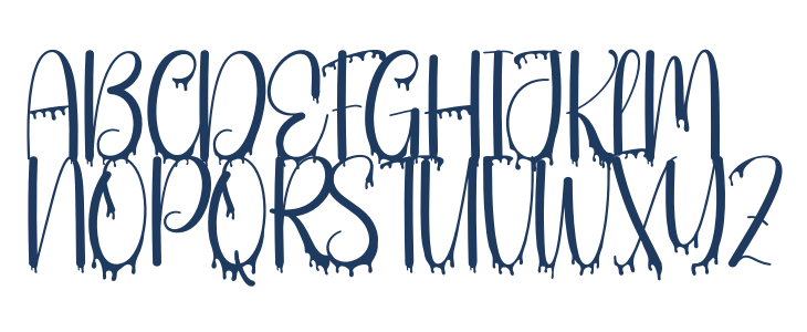 Blood Dripping Uppercase