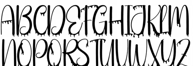 Blood Dripping خط أحرف كبيرة