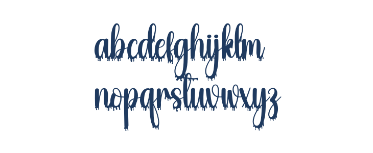 Blood Dripping Lowercase