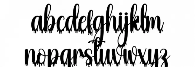 Blood Dripping خط أحرف صغيرة