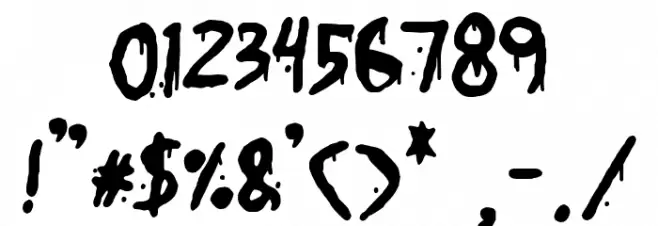 Blood & Horror Font OTHER CHARS