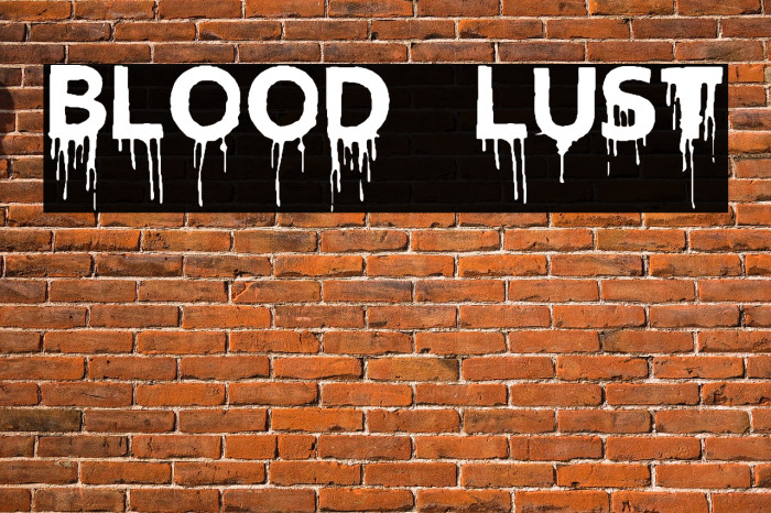 Blood Lust Font examples