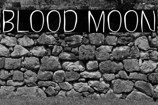 Blood Moon Font examples