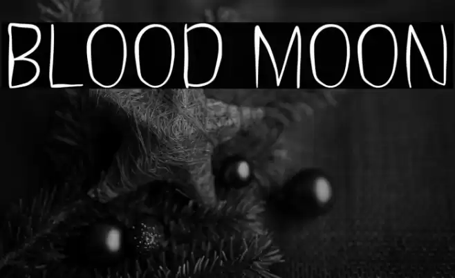 Blood Moon Font examples