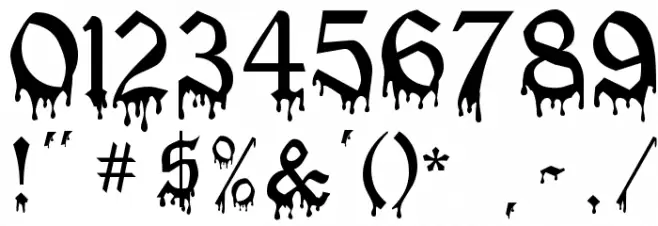 Blood Of Dracula Font OTHER CHARS