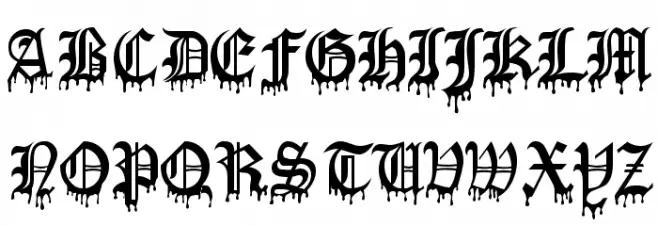 Blood Of DraculaSW Caratteri MINUSCOLO