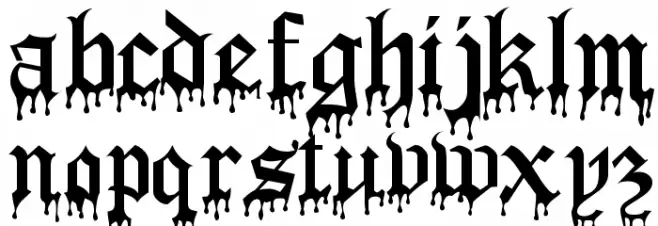 Blood Of Dracula फ़ॉन्ट लोअरकेस