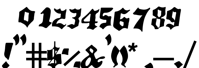 Blood Regular Font OTHER CHARS