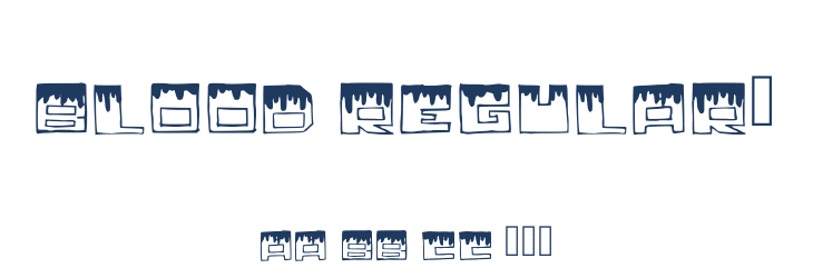 Blood Regular1 Font Preview