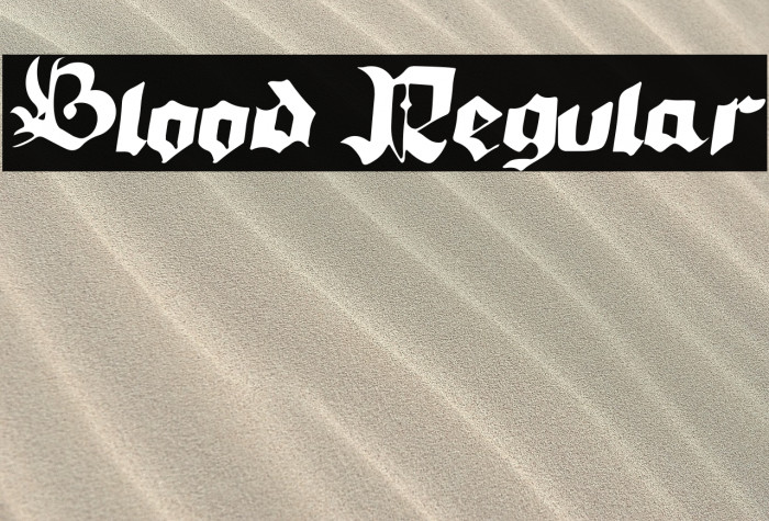 Blood Regular Example 1