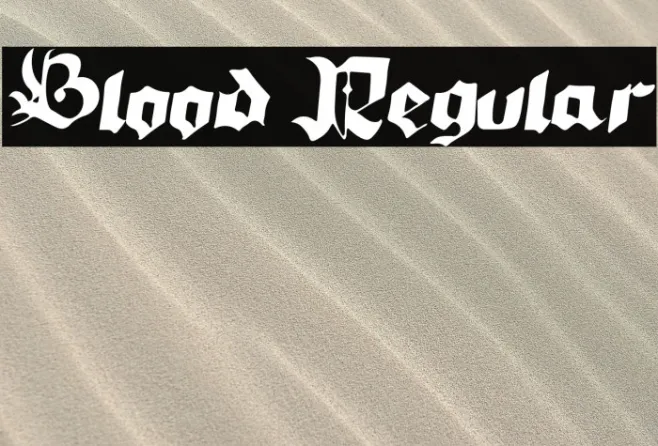 Blood Regular Example 1