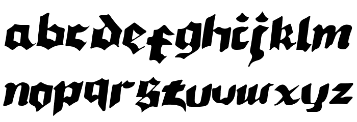 Blood Regular Font LOWERCASE