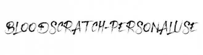 Blood Scratch - Personal Use  Frei Schriftart Herunterladen
