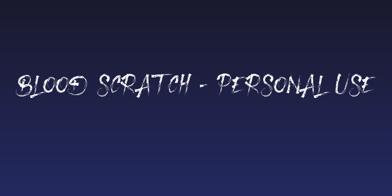 Blood Scratch - Personal Use Social Header