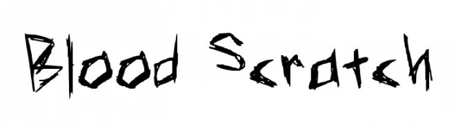 Blood Scratch  नि: शुल्क फ़ॉन्ट्स डाउनलोड